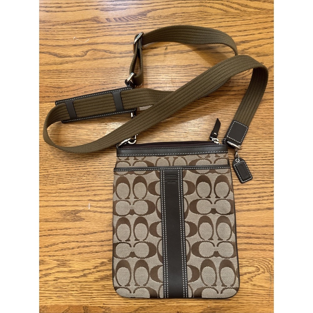 NWOT Coach Crossbody Small Canvas Signature Crossbody in Classic Brown Logo